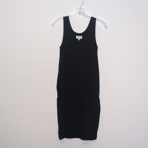 Lou & Grey Black Tank Dress with Elastic Cinch Waist